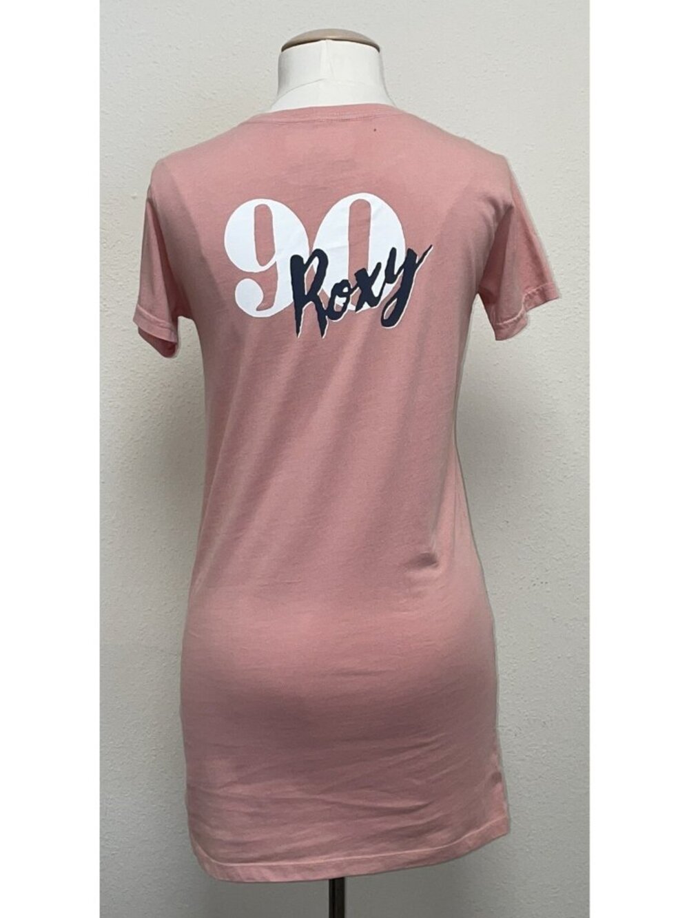 ROXY Girls Pink 90 Rosette Short Sleeve Graphic Tee Shirt Dress Size 10 M